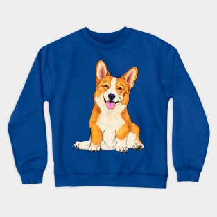 Cute sitting corgi dog Crewneck Sweatshirt